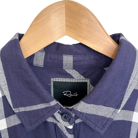 Rails Lurex Hunter Plaid Button Front Plaid Shirt Size XS - Picture 7 of 13